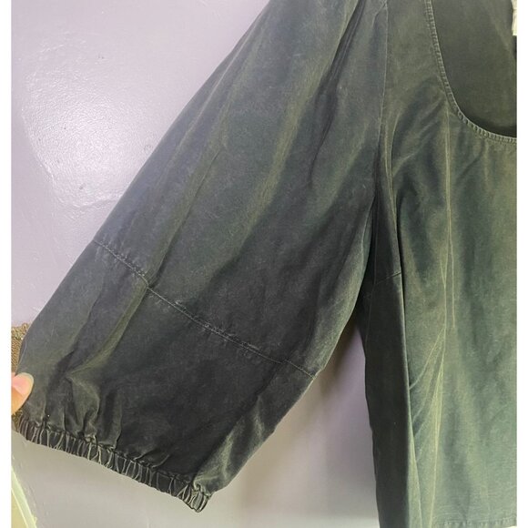 Ava & Viv Womens 1X Black Cotton Blouse 3/4 Puff Sleeves Peasant NWT - Picture 3 of 5